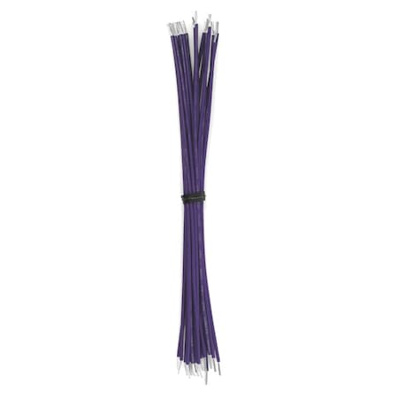 REMINGTON INDUSTRIES Cut And Stripped Wire, 24 AWG, Solid, Violet 3in Leads, 1000PK CS24UL1007SLDVIO-3-1000